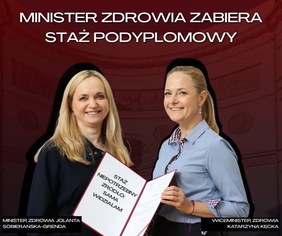 Minister Zdrowia zabiera staż podyplomowy
